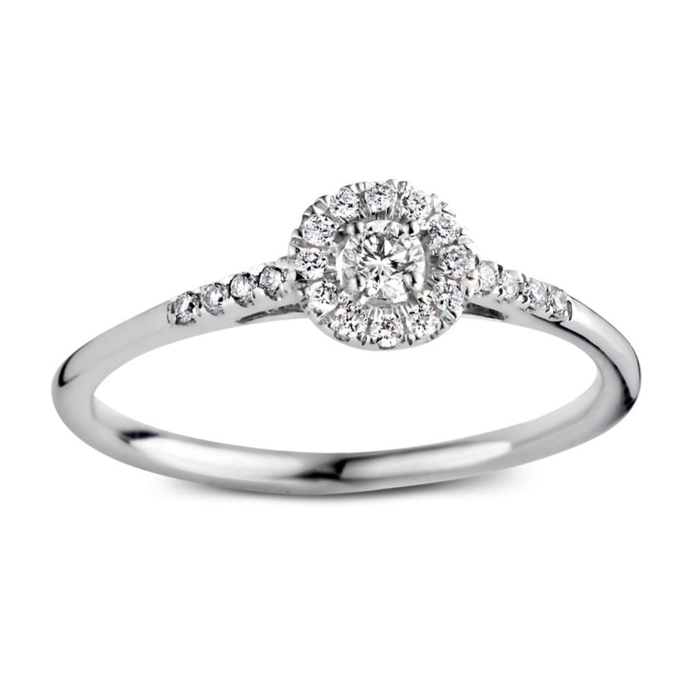 Bague Emma royal 0,20 crt. or blanc