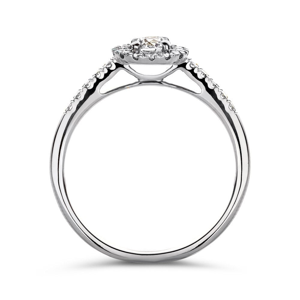 Bague Emma royal 0,50 crt. or blanc