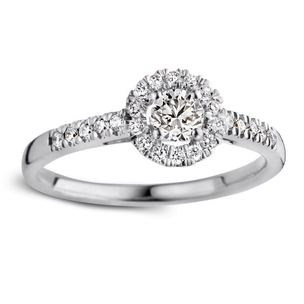 Bague Emma royal 0,50 crt. or blanc