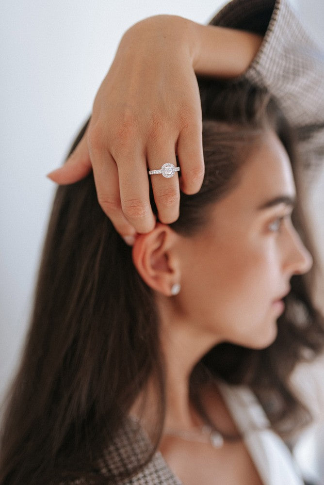 Bague Emma royal 1,00 crt. or blanc