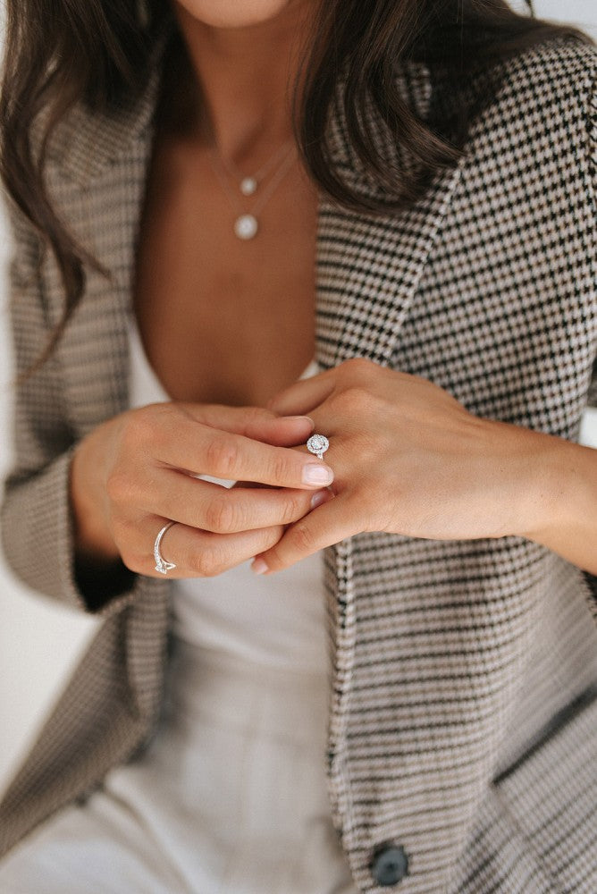 Bague Emma royal 1,00 crt. or blanc