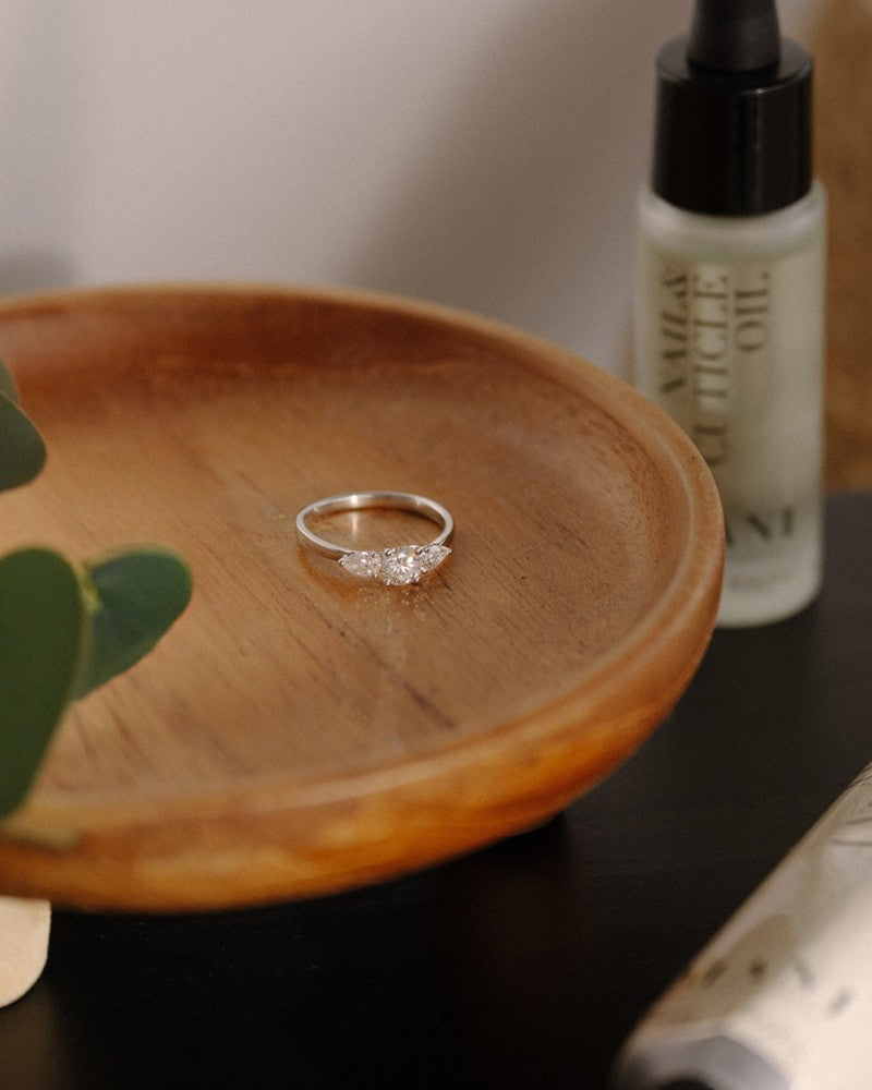 Bague Evie 0,90 crt. or jaune