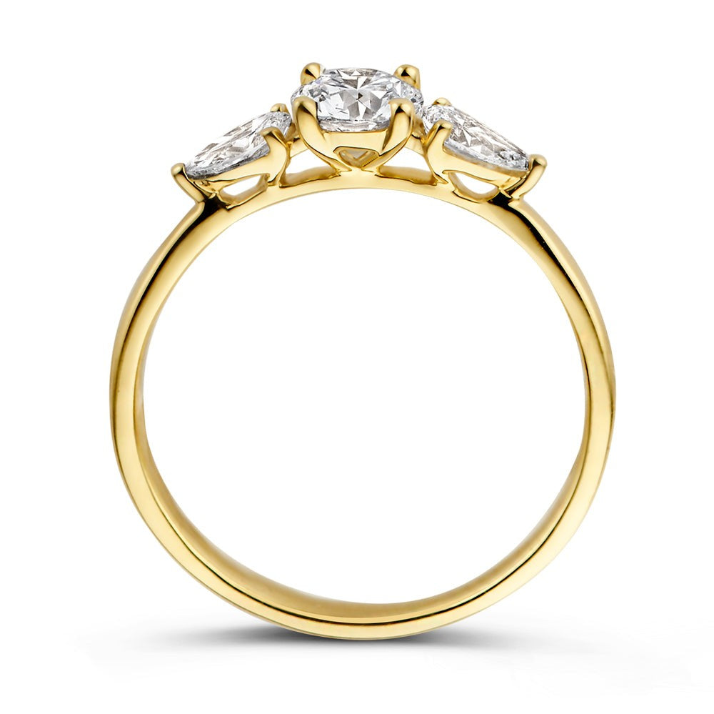 Bague Evie 0,90 crt. or jaune