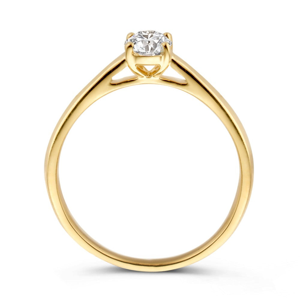 Bague Franky 0,30 crt. or jaune