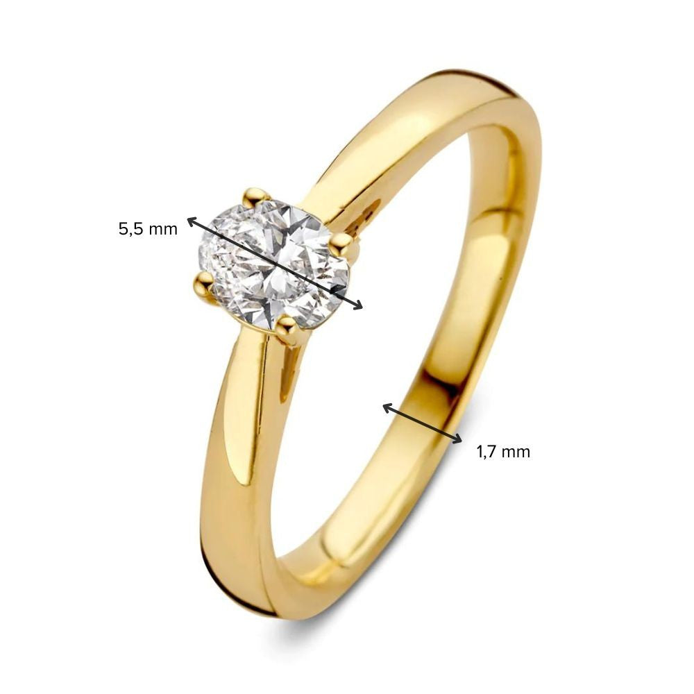 Bague Franky 0,30 crt. or jaune