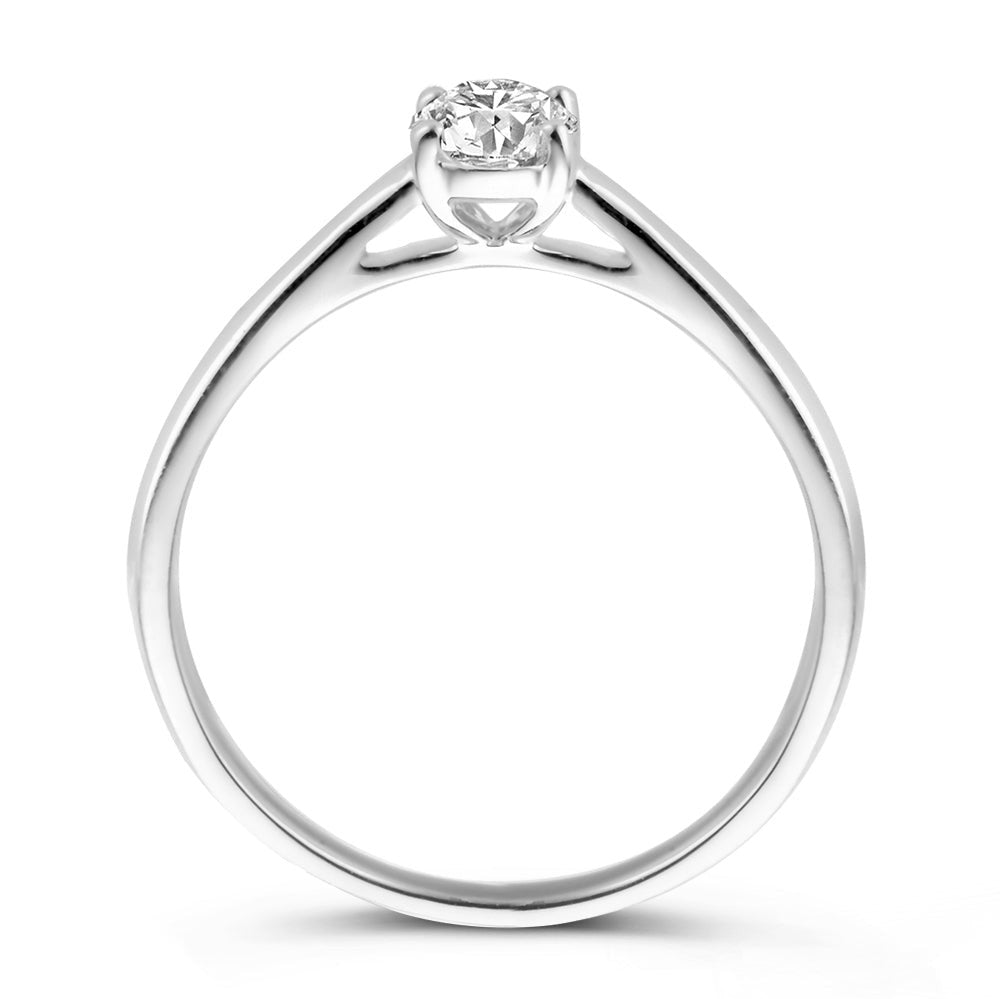 Bague Franky 0,30 crt. or blanc