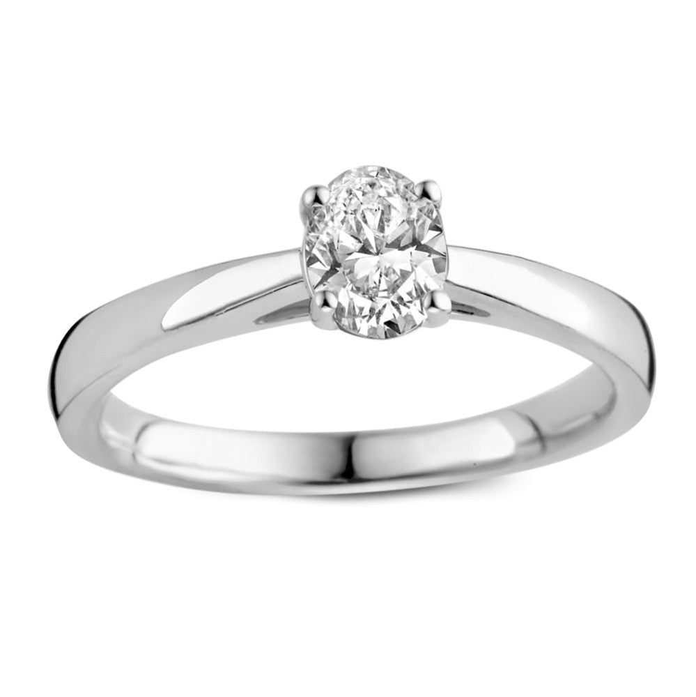 Bague Franky 0,30 crt. or blanc