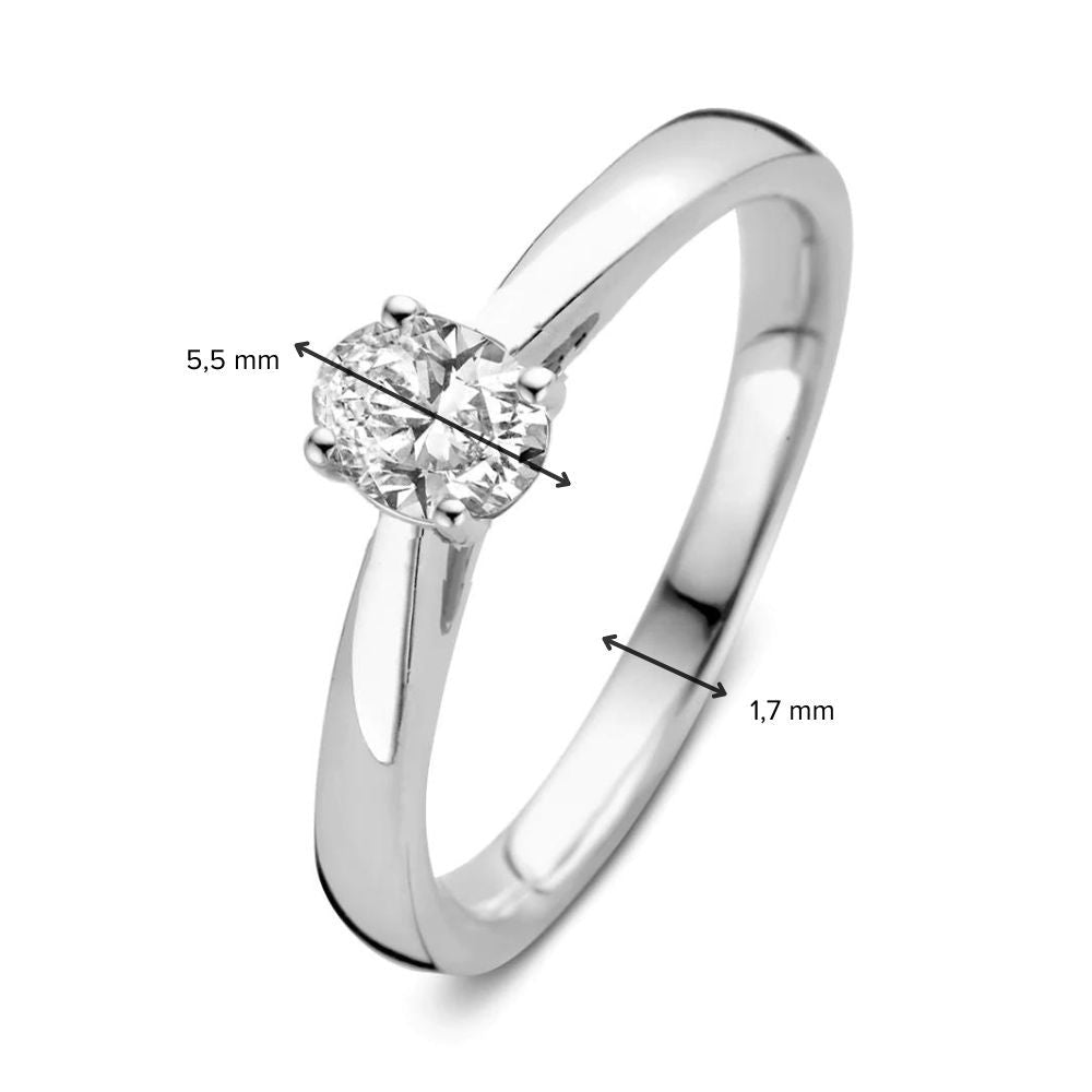 Bague Franky 0,30 crt. or blanc