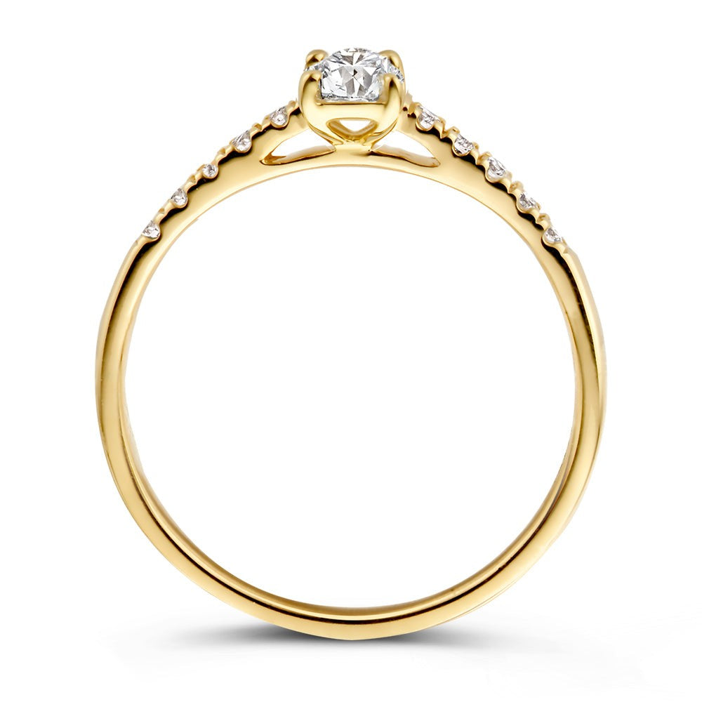 Bague Franky Royal 0,48 crt. or jaune