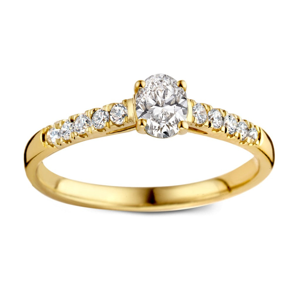 Bague Franky Royal 0,48 crt. or jaune