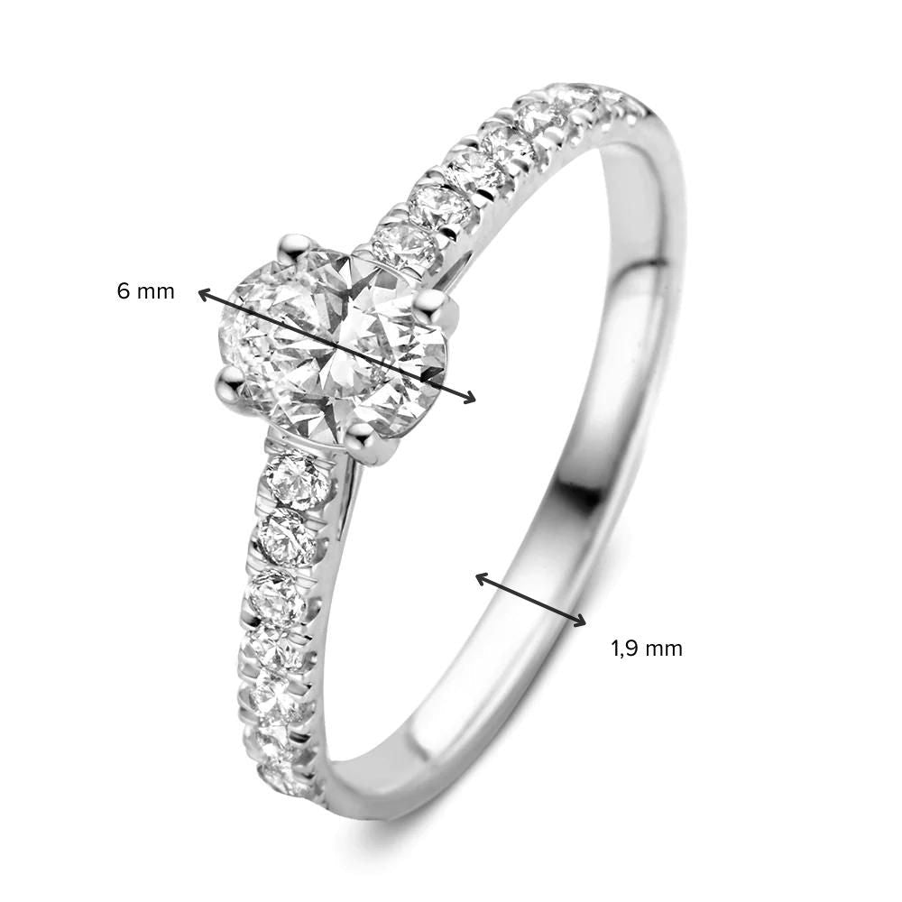Bague Franky Royal 0,48 crt. or blanc