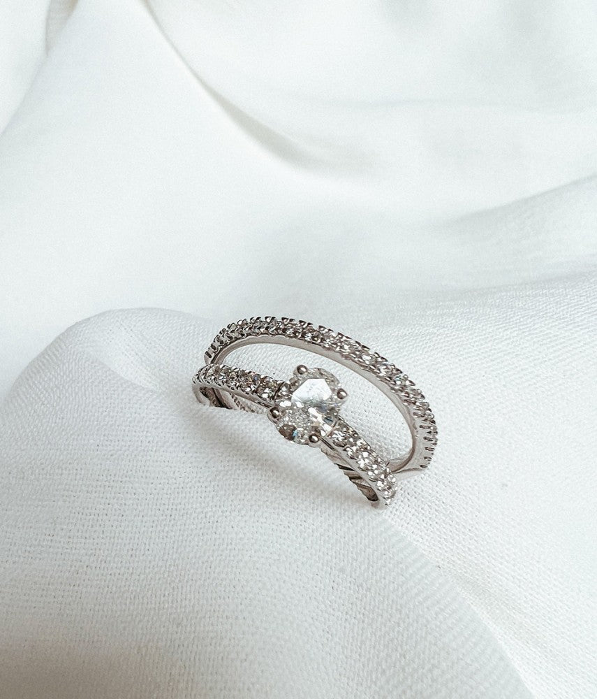 Bague Franky Royal 0,75 crt. or blanc