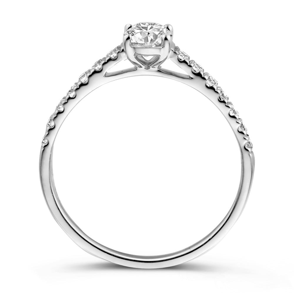 Bague Franky Royal 0,75 crt. or blanc