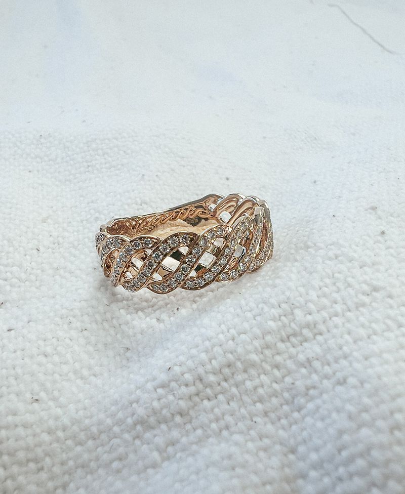 Bague en or jaune avec diamant brillant de 0,35 ct – 14 carats, qualité H/SI-1, bague raffinée pour femme