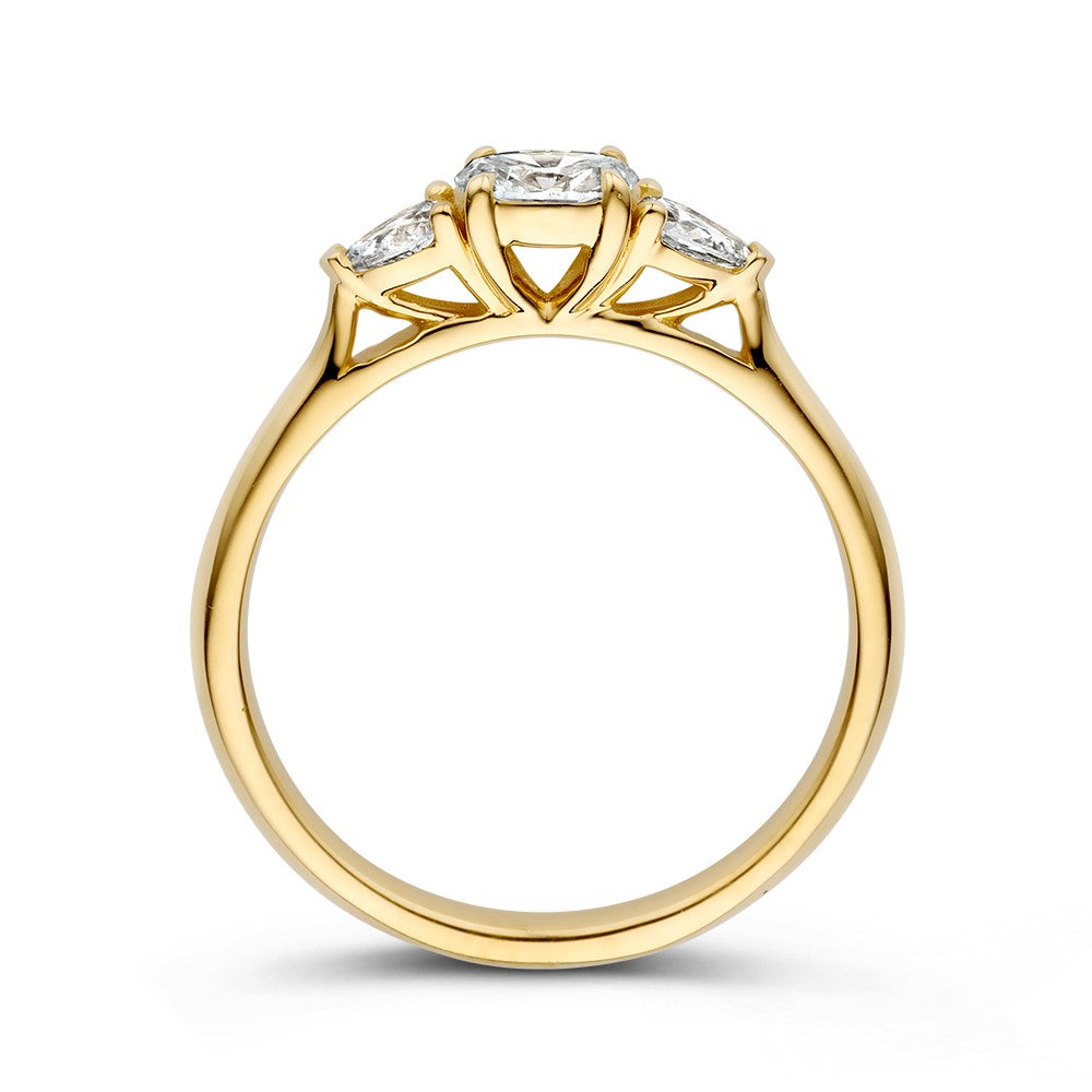 Bague or jaune diamant 0.50 crt.
