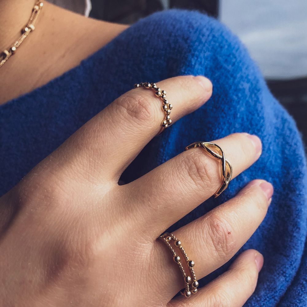 Bague pour femme en or jaune 14 carats – Style épuré et intemporel