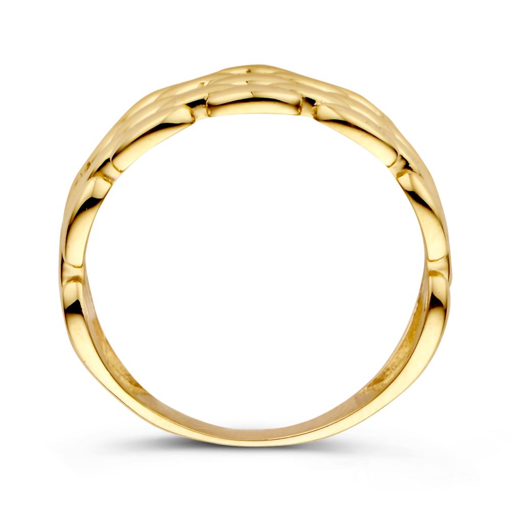 Bague en or jaune – 14 carats en or jaune – Élégante et intemporelle – Van der Kooij