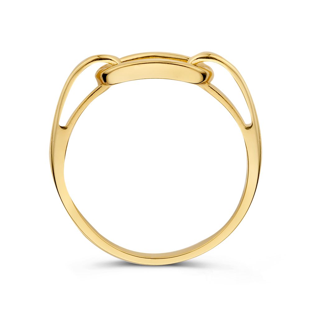 Bague en or jaune avec mailles entrelacées – Élégante et intemporelle