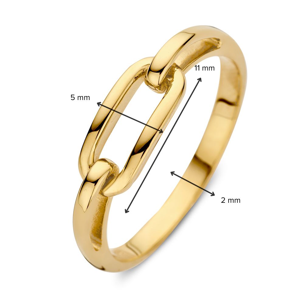 Bague en or jaune avec mailles entrelacées – Élégante et intemporelle