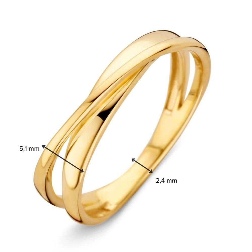 Bague Élégante en Or Jaune – Luxe Subtil en Or 14 Carats