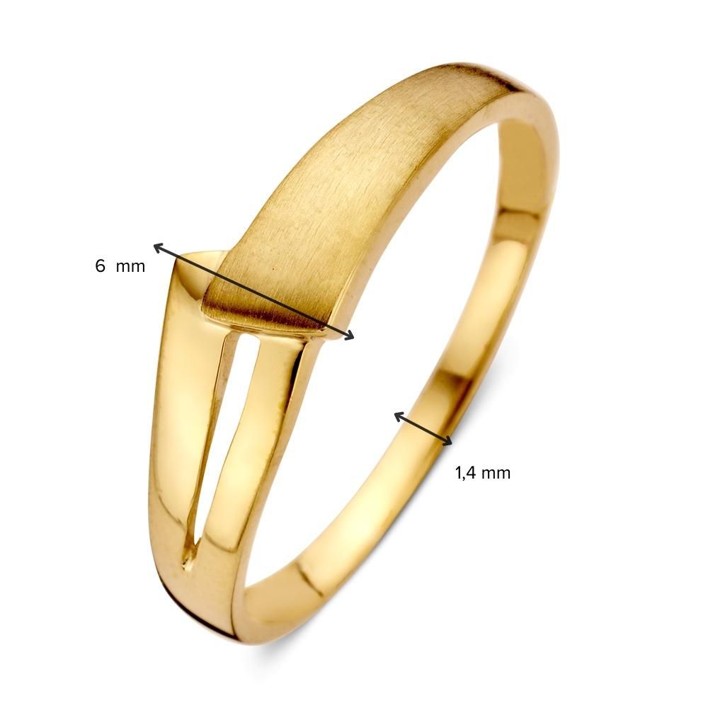 Bague Élégante en Or Jaune au Design Épuré – Or 14 Carats