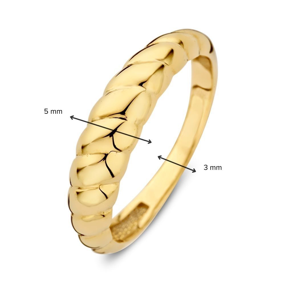 Bague Croissant en Or Jaune | Or 14 Carats | Van der Kooij