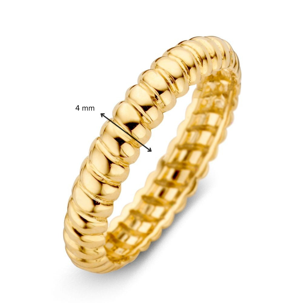 Bague en Or Jaune à Enfiler pour Femme – Luxe Subtil en Or 14 Carats