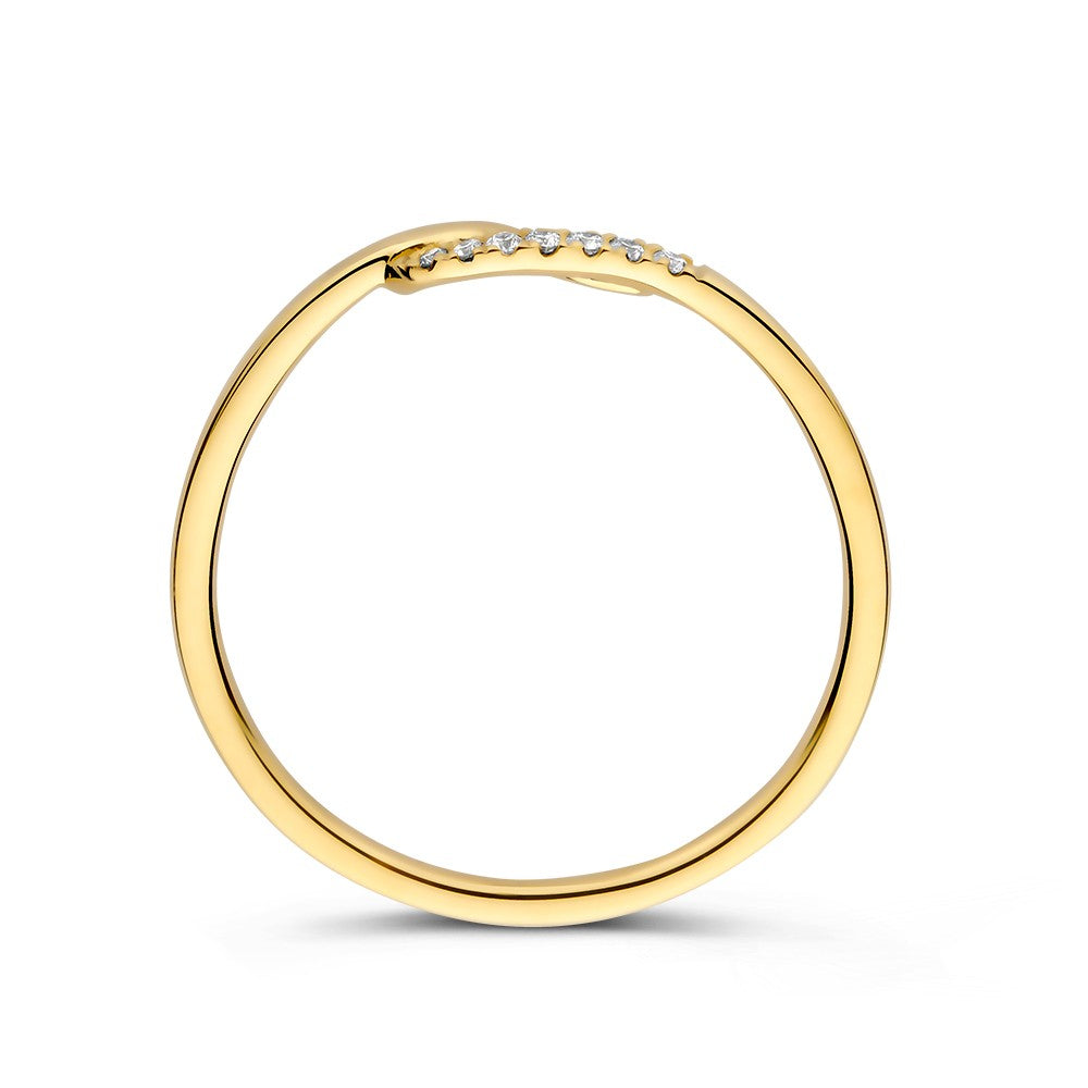 Bague or jaune brillant 0.06 crt.
