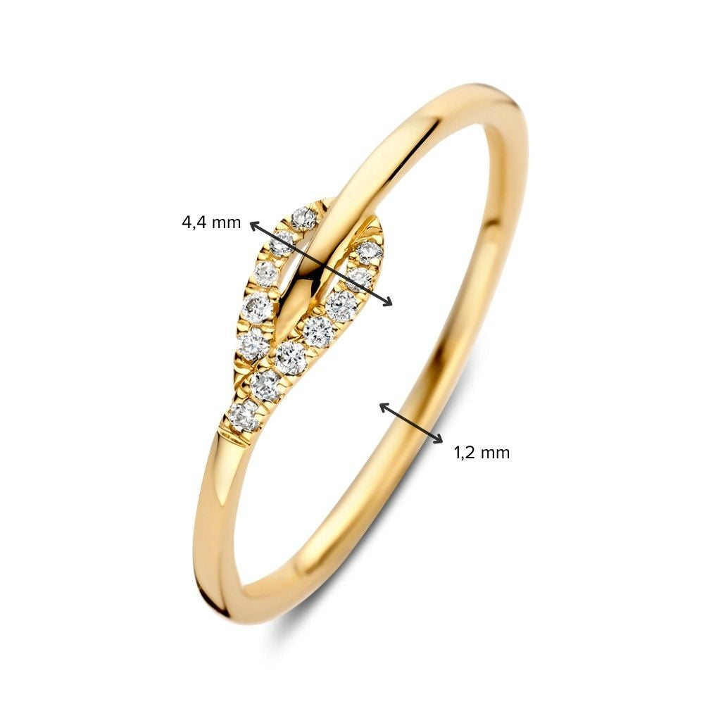 Bague or jaune brillant 0.06 crt.