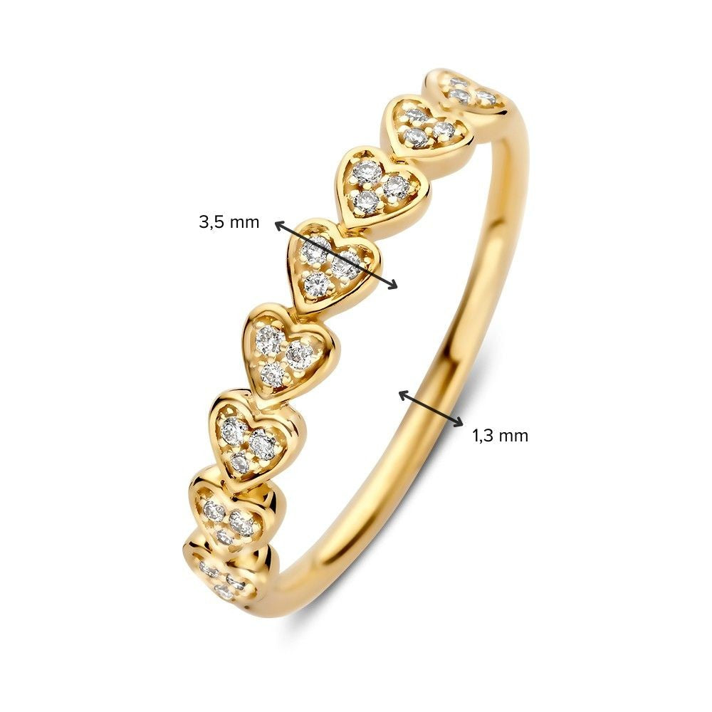 Bague or jaune brillant 0.10 crt.