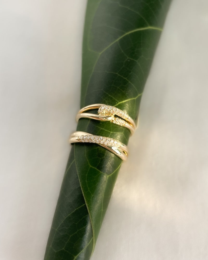 Bague or jaune diamant 0.14 crt.