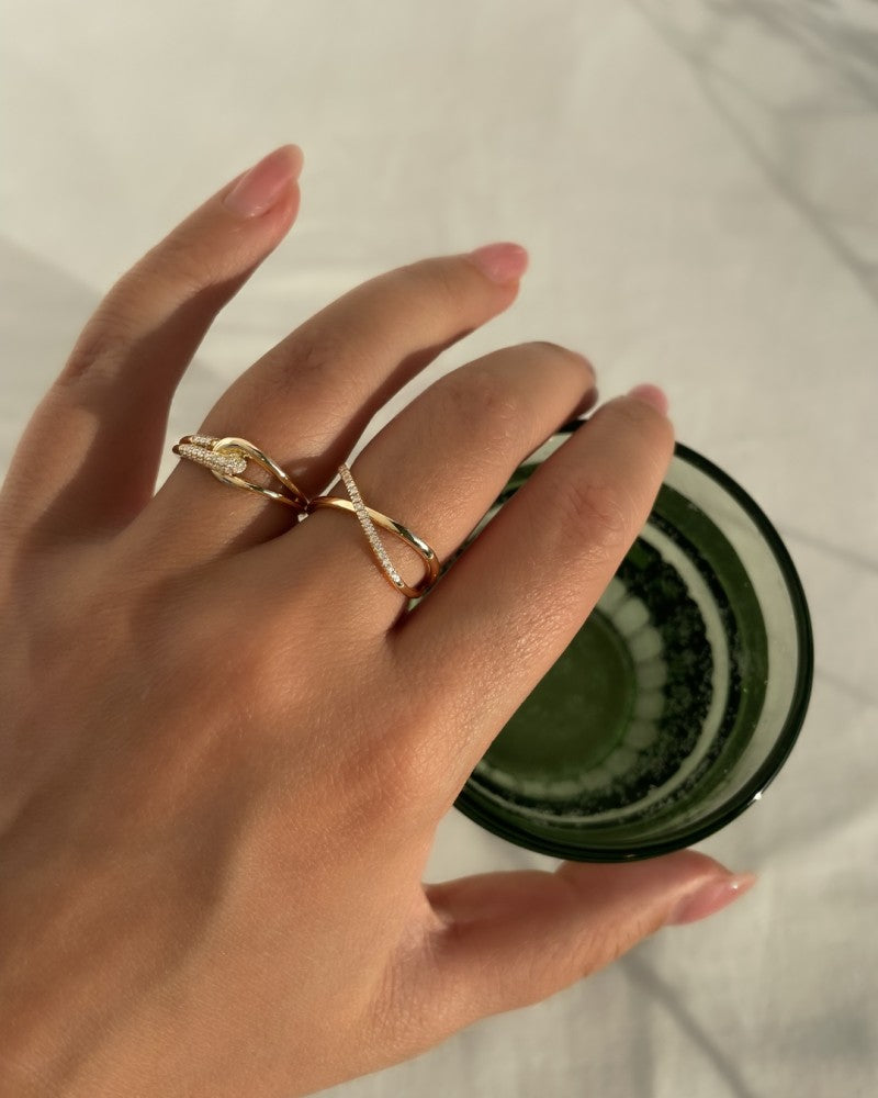 Bague or jaune diamant 0.14 crt.