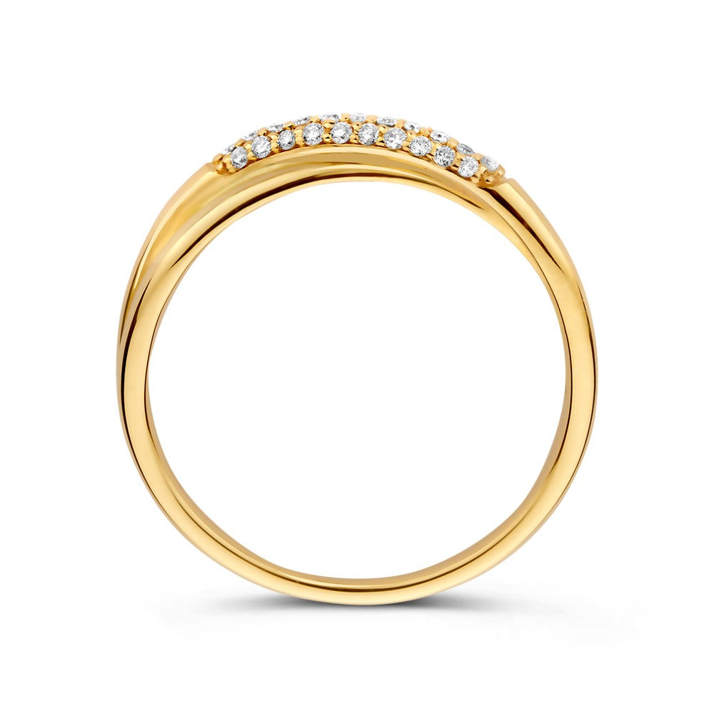 Bague or jaune diamant 0.15 crt.