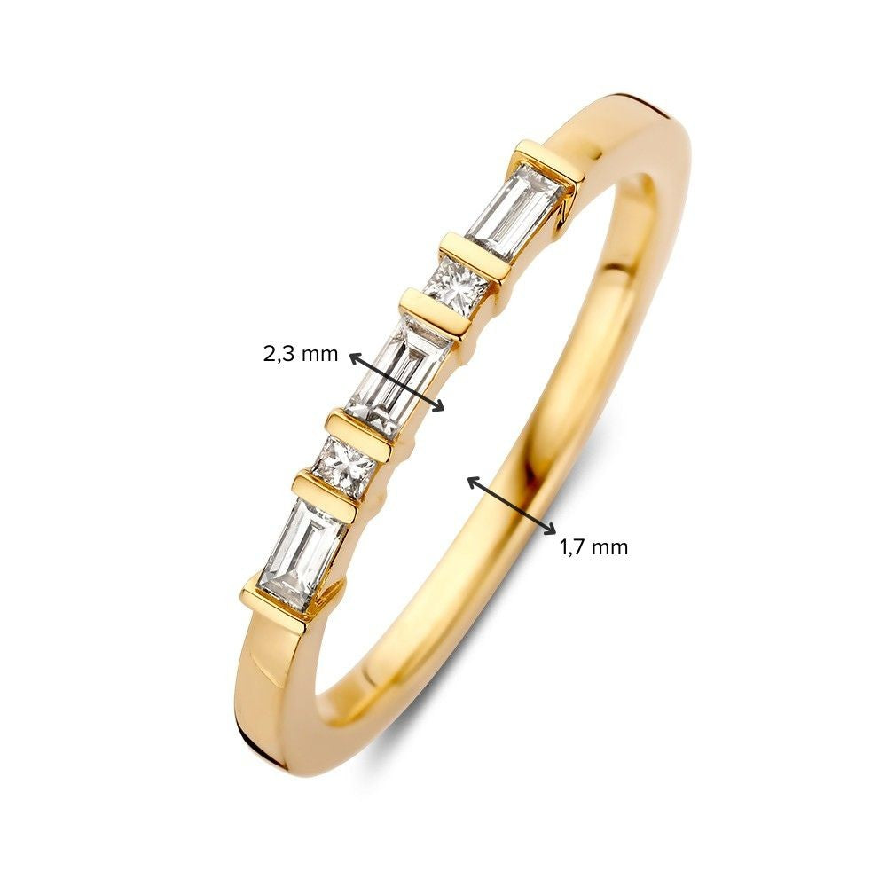 Bague or jaune diamant 0.20 crt.