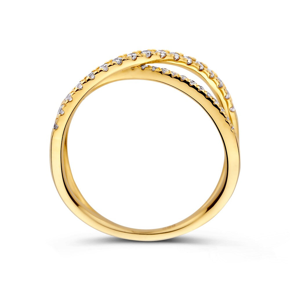 Bague or jaune diamant 0.30 crt.
