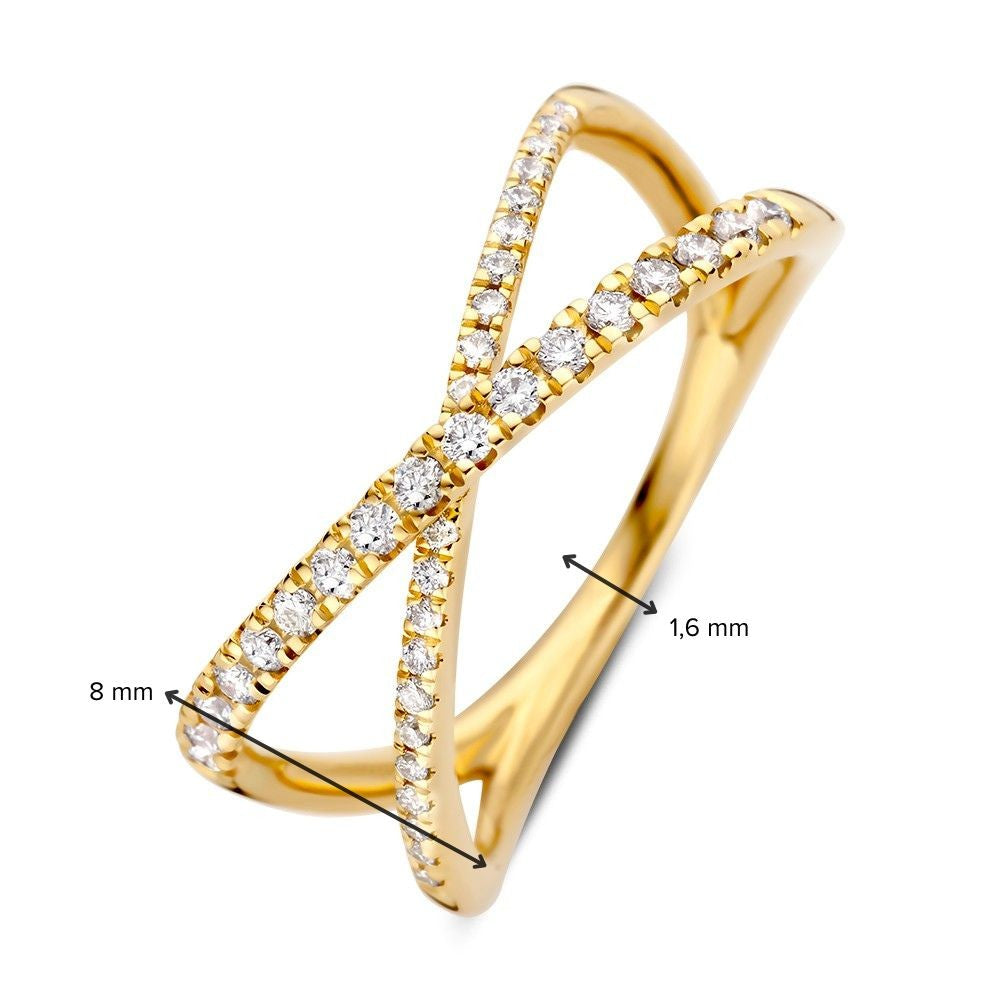 Bague or jaune diamant 0.30 crt.