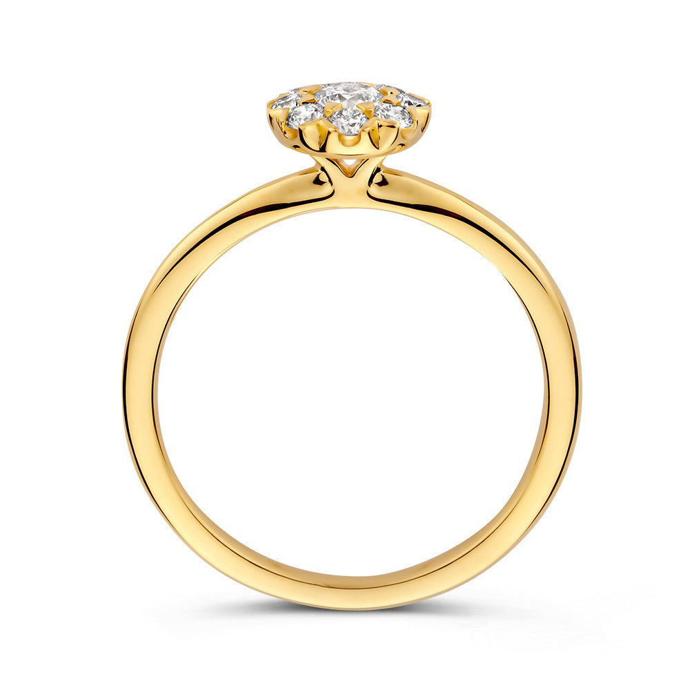 Bague or jaune brillant 0.41 crt.
