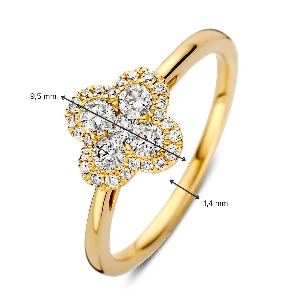 Bague or jaune brillant 0.48 crt.