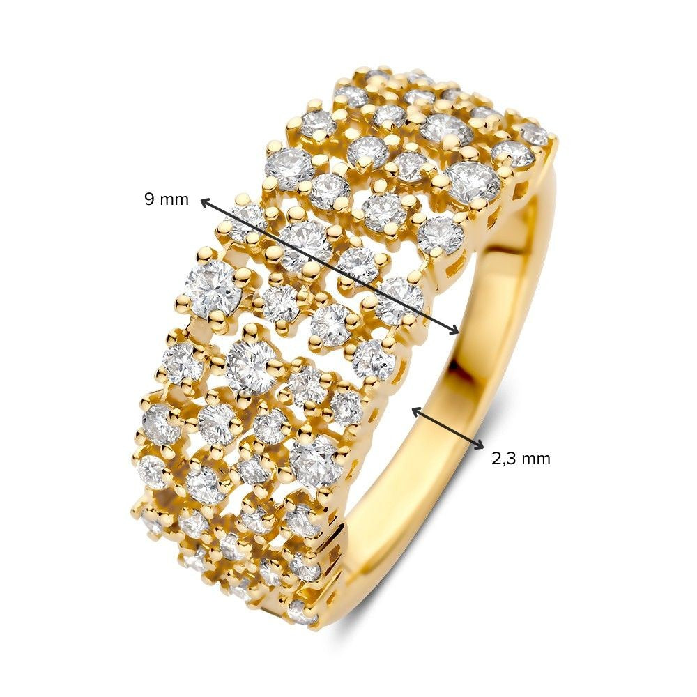 Bague or jaune brillant 0.92 crt.