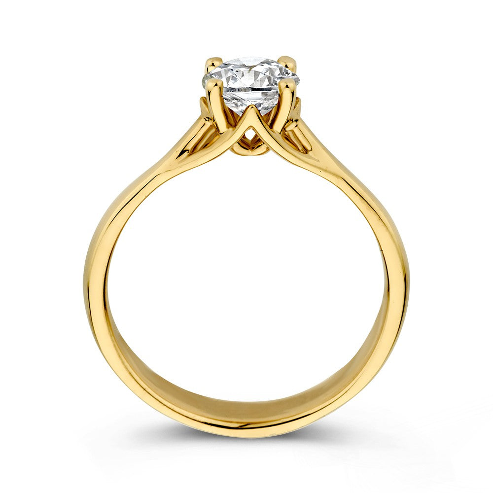 Bague en or jaune avec diamant lab-grown de 1,00 carat – L'expression parfaite de l'amour et de l'élégance 1.00 crt.