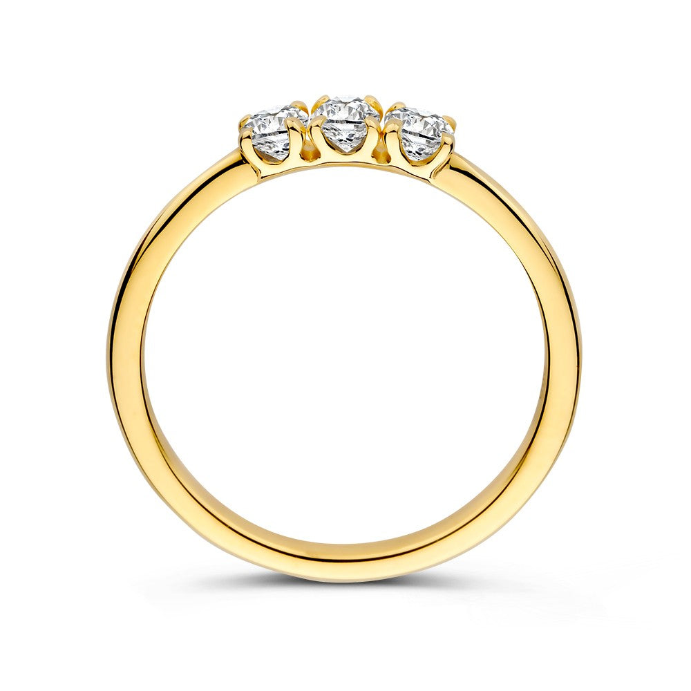 Bague or jaune diamant 0.54 crt.