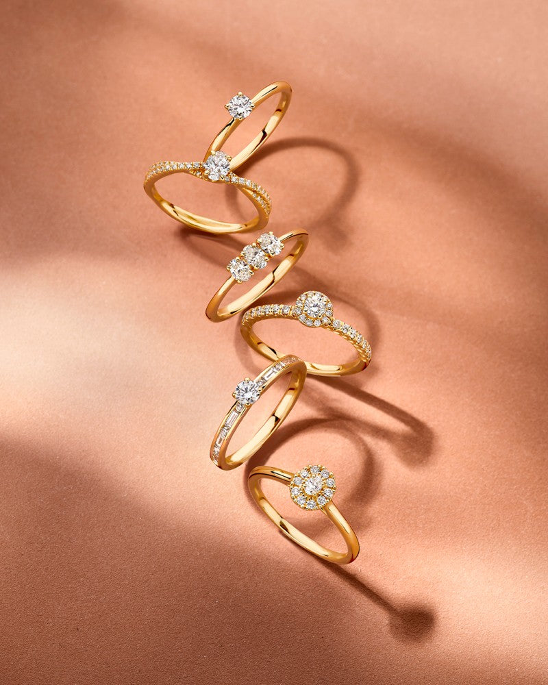 Bague or jaune diamant 0.54 crt.