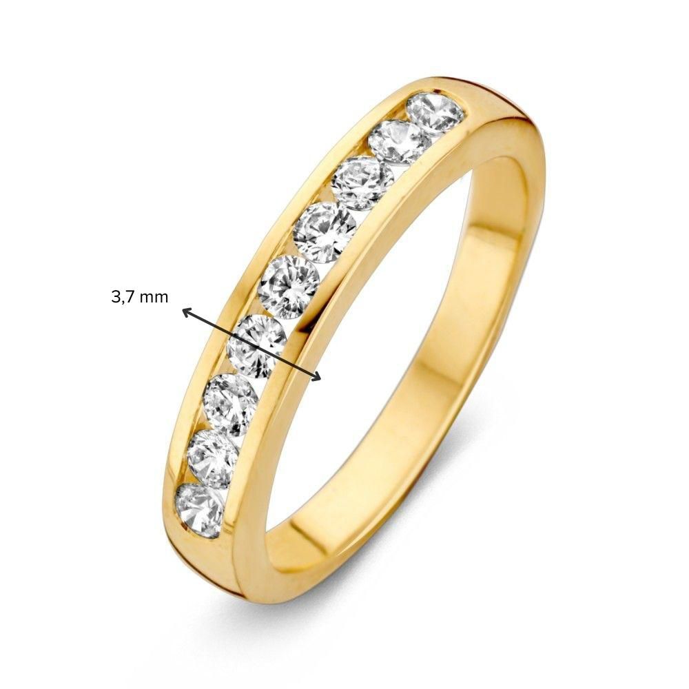 Bague or jaune zircone
