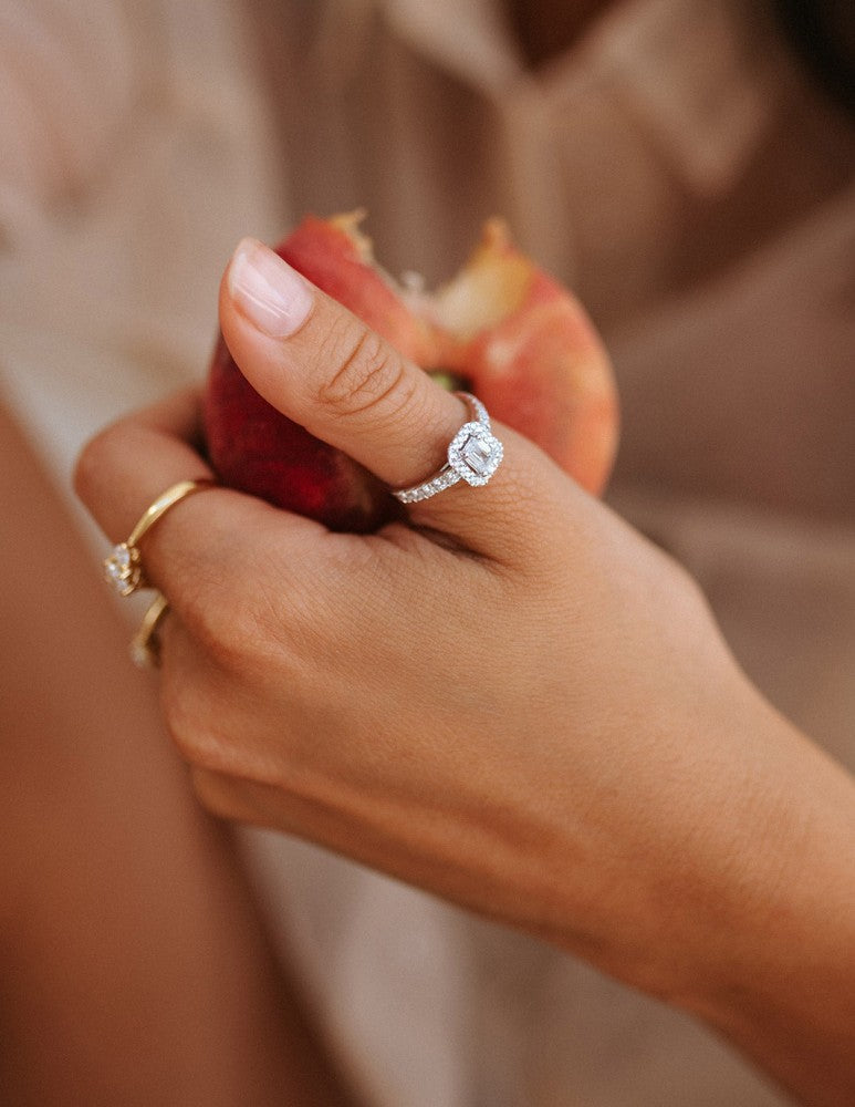 Bague Ivy royal 1,00 crt. or blanc