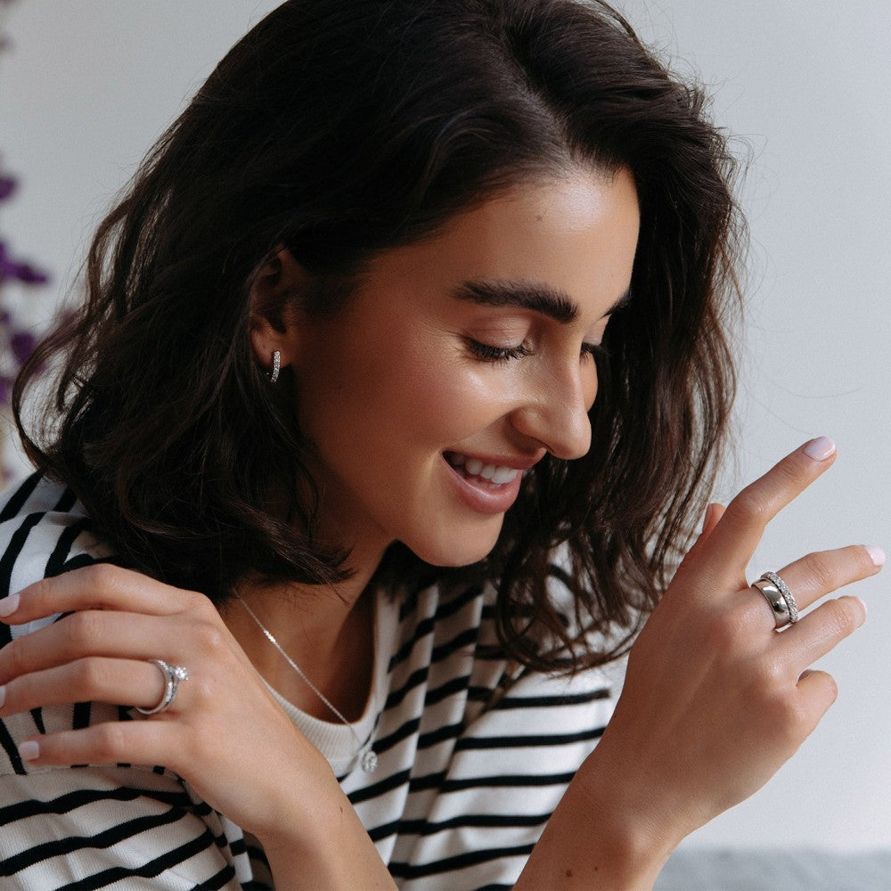 Bague Jess 6mm or blanc