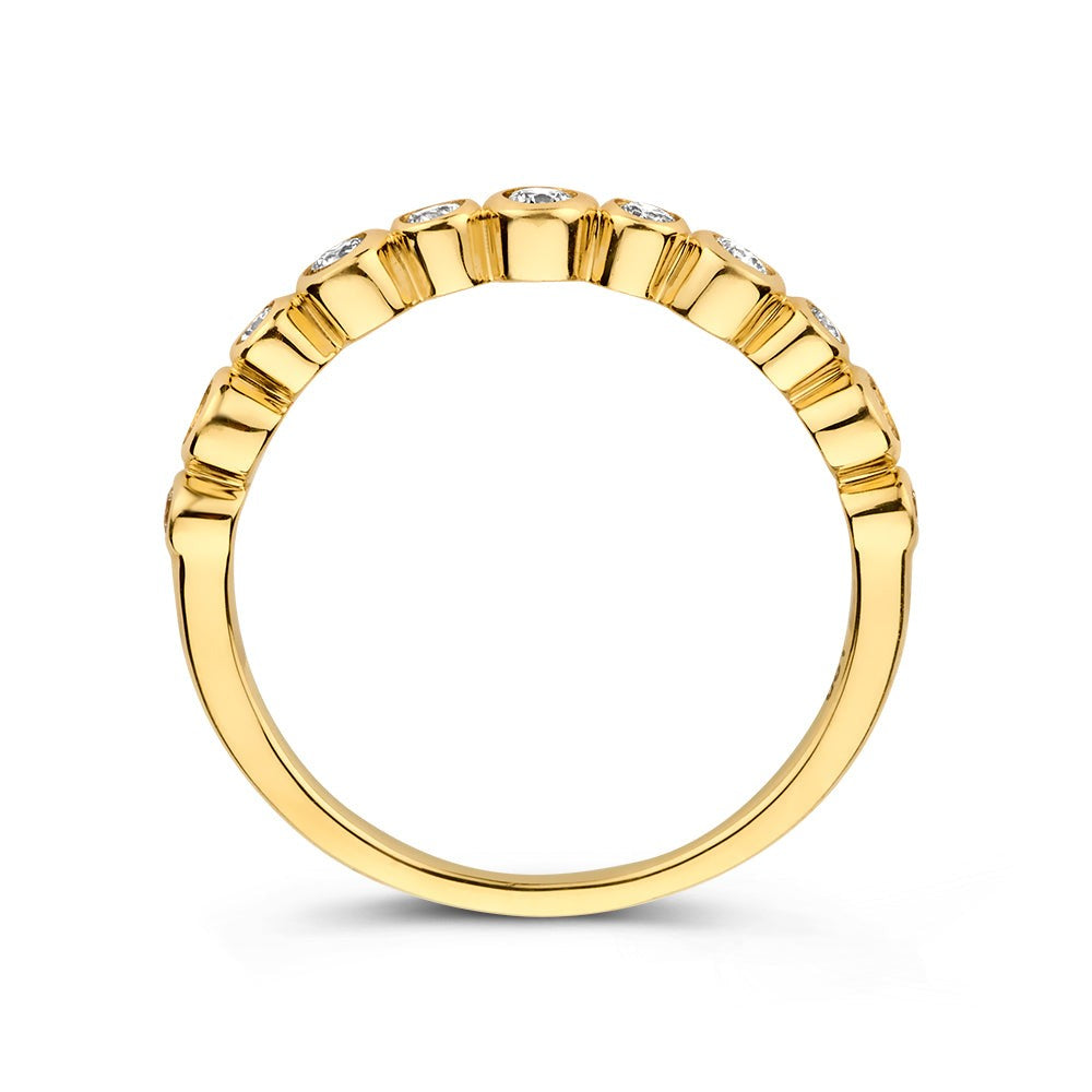 Bague Luna 0,31 crt. or jaune