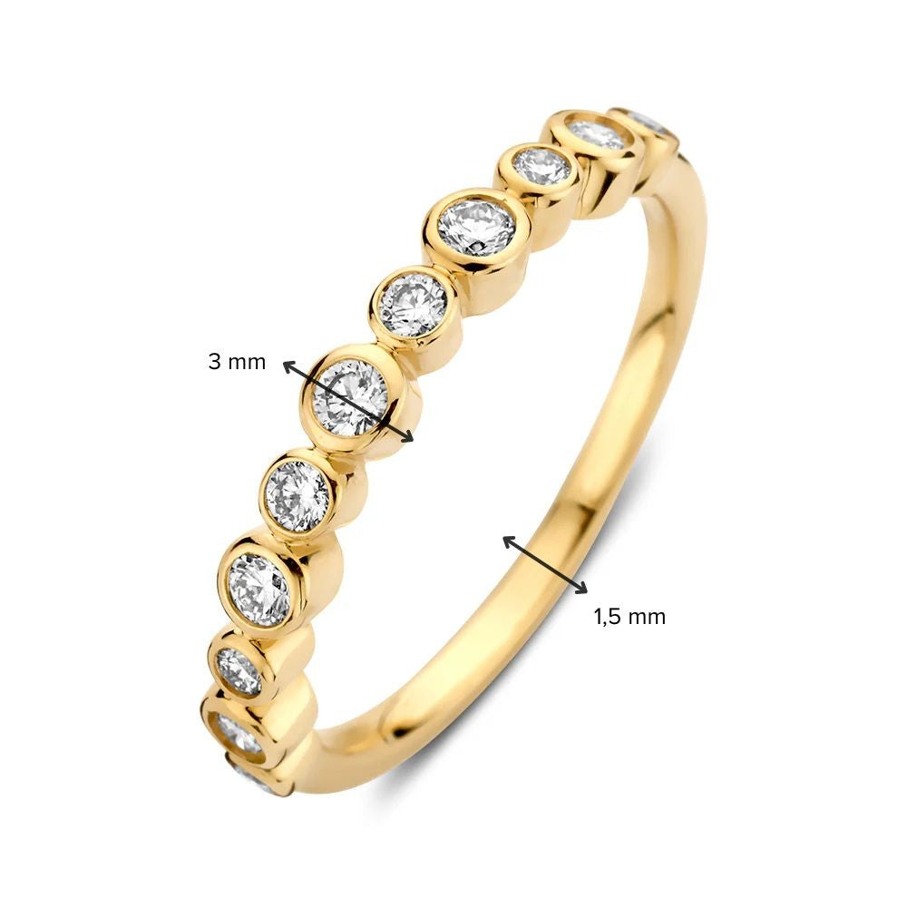 Bague Luna 0,31 crt. or jaune