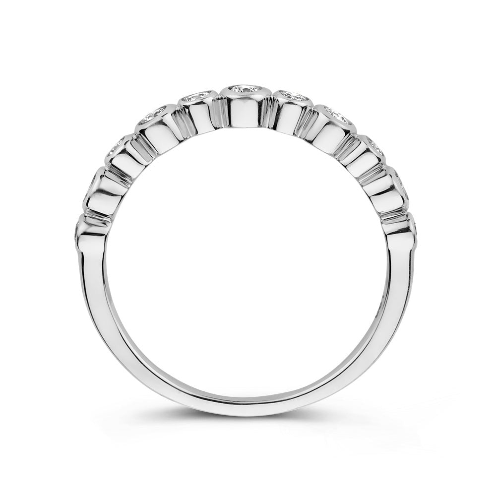 Bague Luna 0,31 crt. or blanc