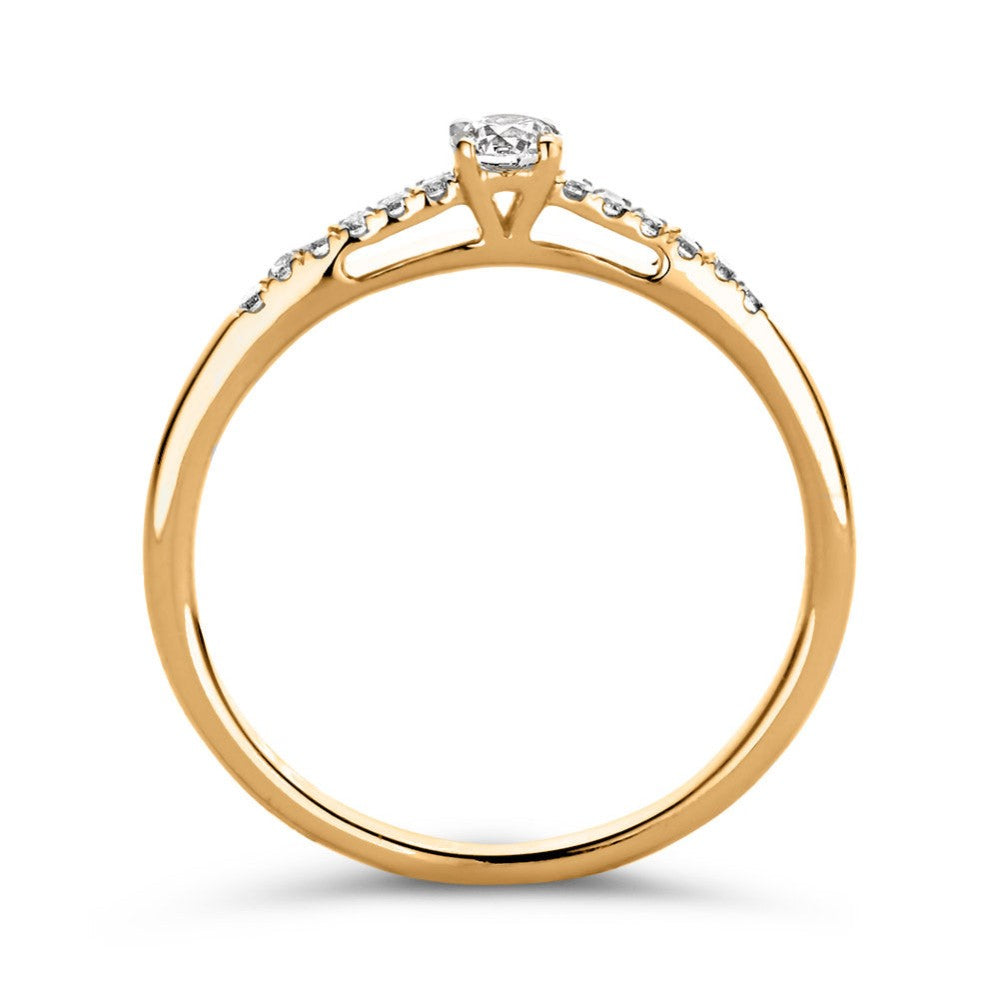 Bague Mary 0,20 crt. or jaune