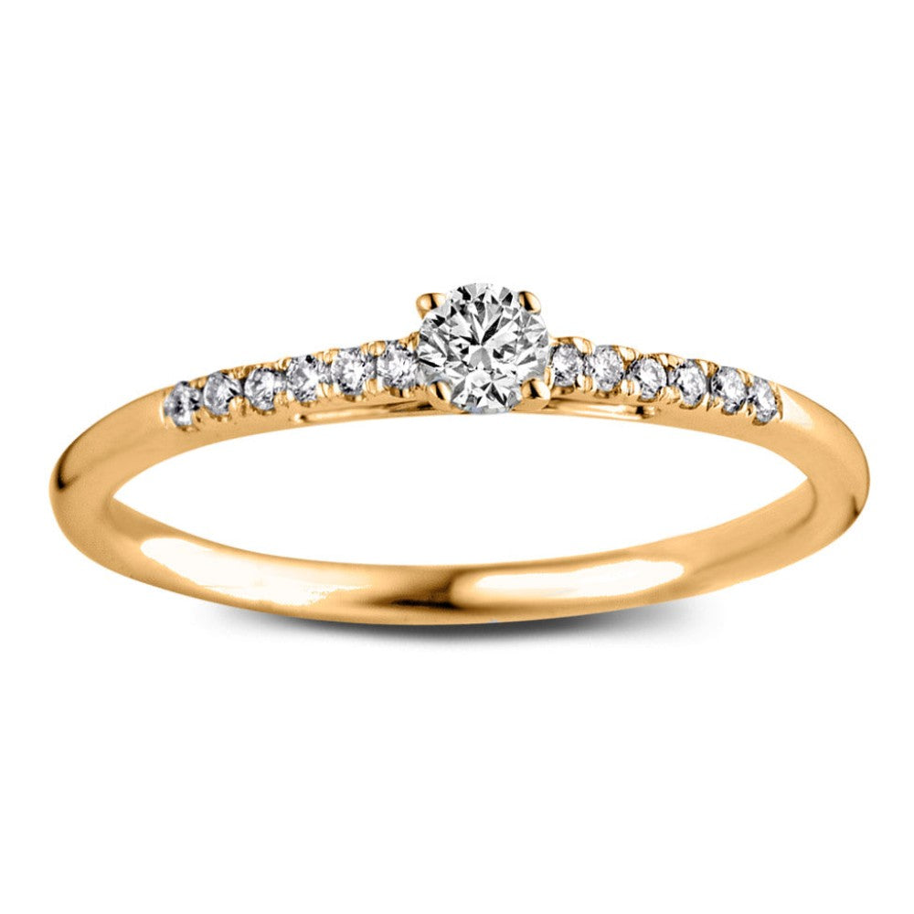 Bague Mary 0,20 crt. or jaune